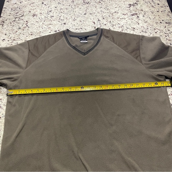 Men’s Nike Golf V-Neck Therma Fit Pullover Windbreaker Size Large Beige Khaki - Picture 8 of 9
